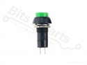 Drukcontact  rond 12mm groen 250V/3A